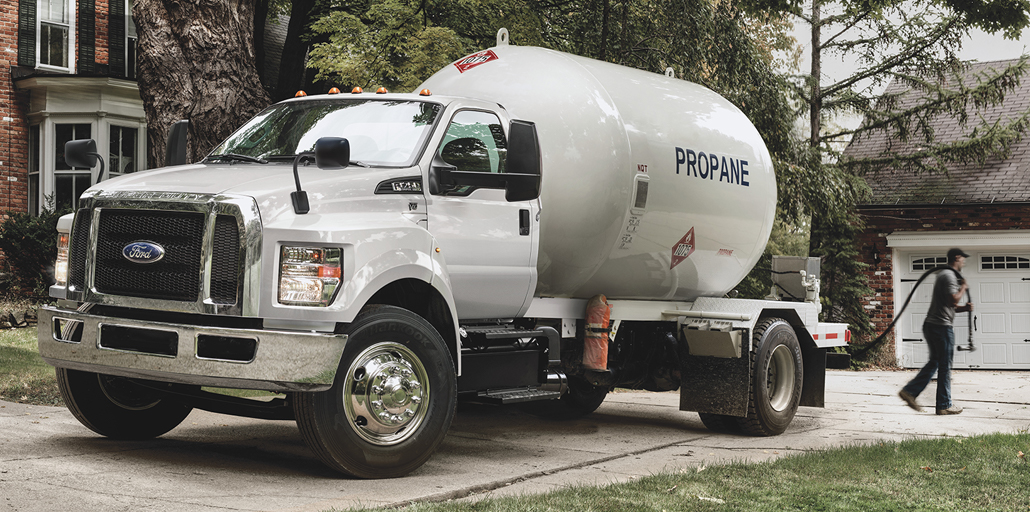 Ford Medium Duty with Propane Tank