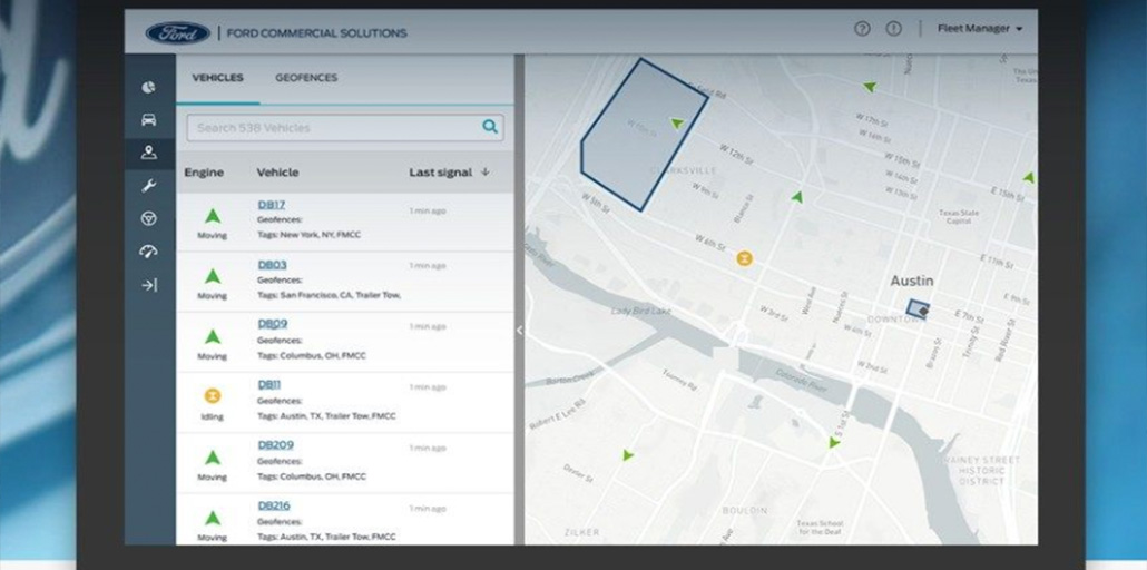 Ford Transit Connect Telematics systems on display