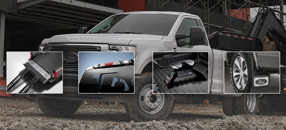 The Super Duty, the Transit and the Transit Connect are all at home on a construction site.