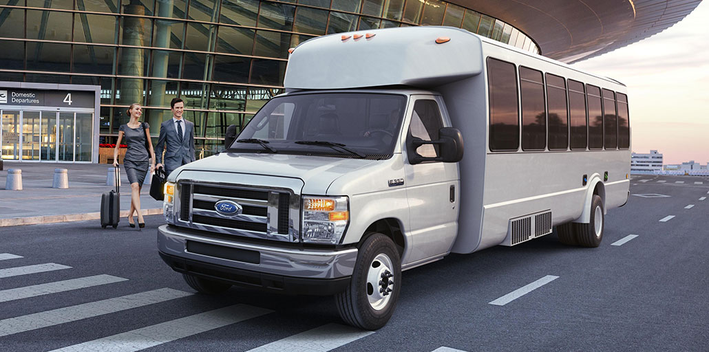 Ford shuttle bus on the job.